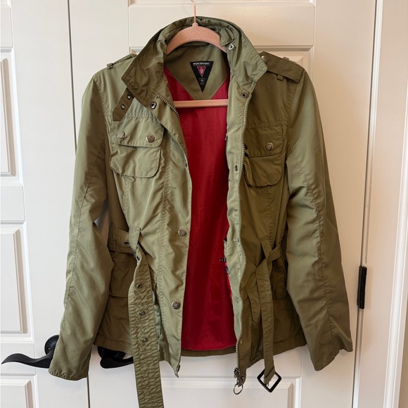 Scottevest Jackets & Blazers - Scottevest Olive Jacket with Red/Pink Lining